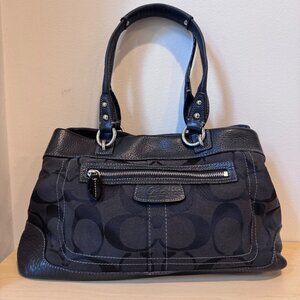 Coach Black and Gray Shoulder Bag